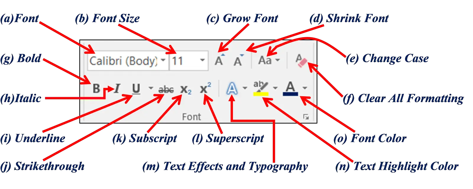Font Formatting in MS Word