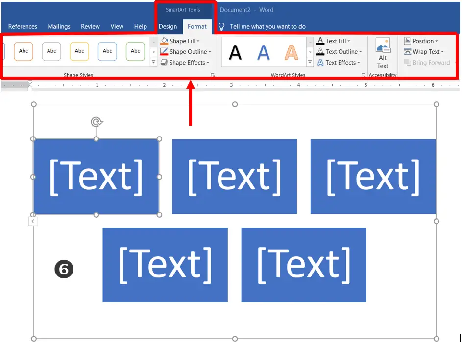 Hidden / Contextual tools Format tab in MS-Word 6
