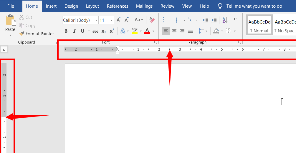 Introduction and user interface to ms word | Page info | Horizontal and Vertical Rulers in MS Word