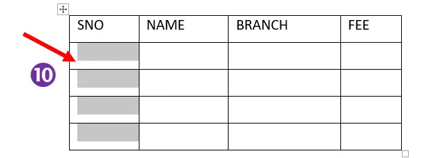 Repeat Header Rows for selecting a column