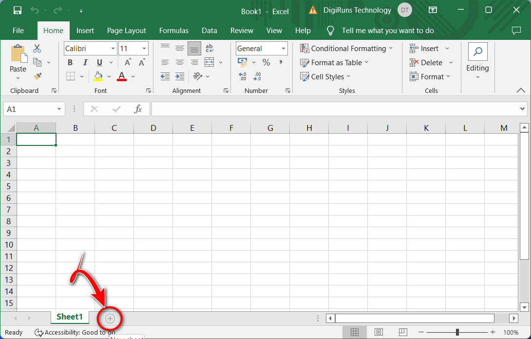 Adding a new sheet tab