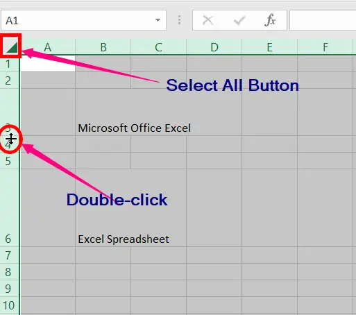 Changing the Row Height and Column Width​ in excel