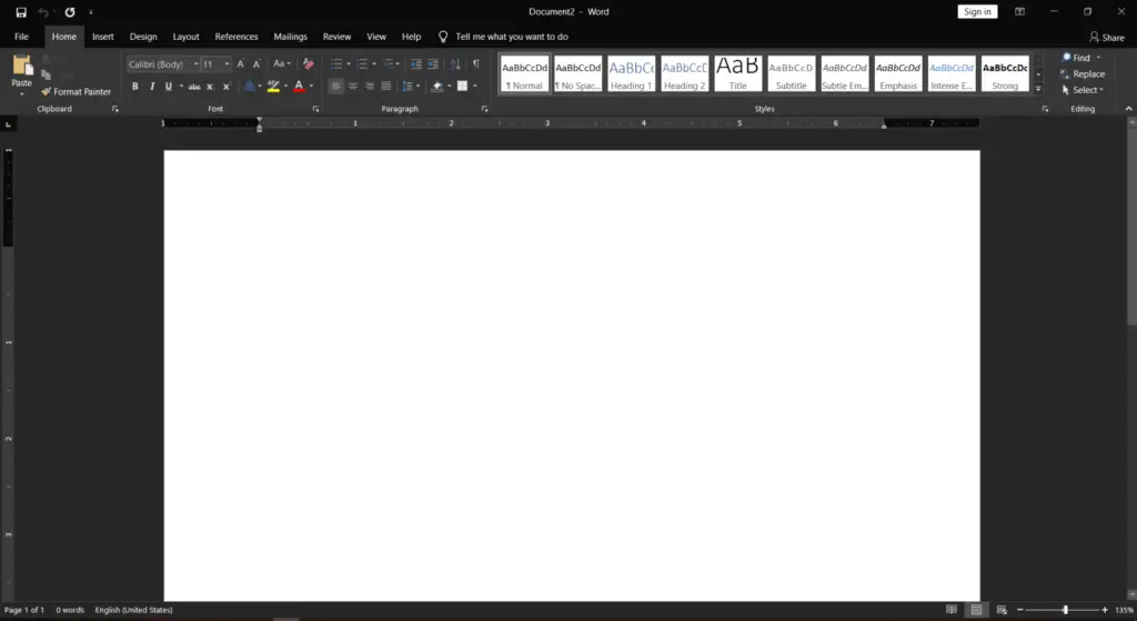 Applying Black Change the Office Color Themes in MS-Office