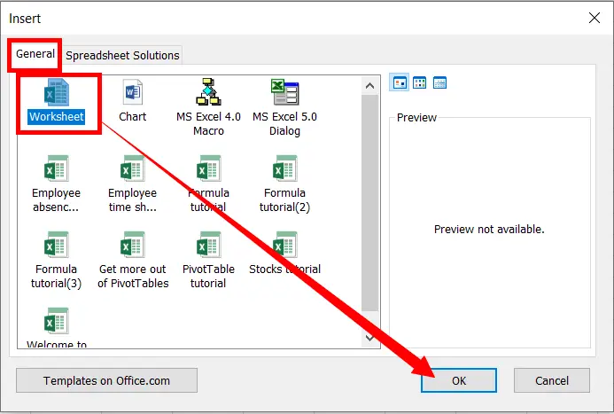 Insert New Worksheet In MS-Excel by right click