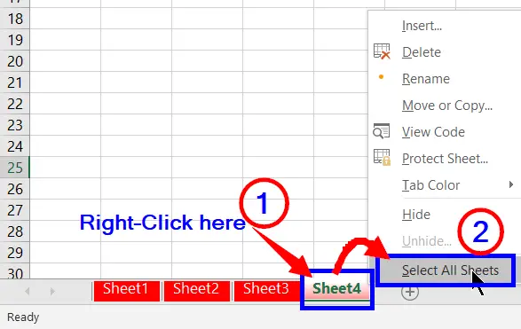 Remove sheet tab color