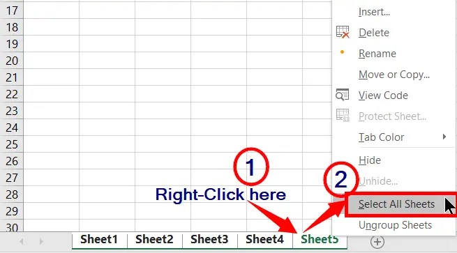 Change Worksheet Tab Color in 5-Ways in MS-Excel 1