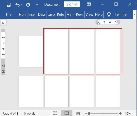 Set multiple page sizes in word document