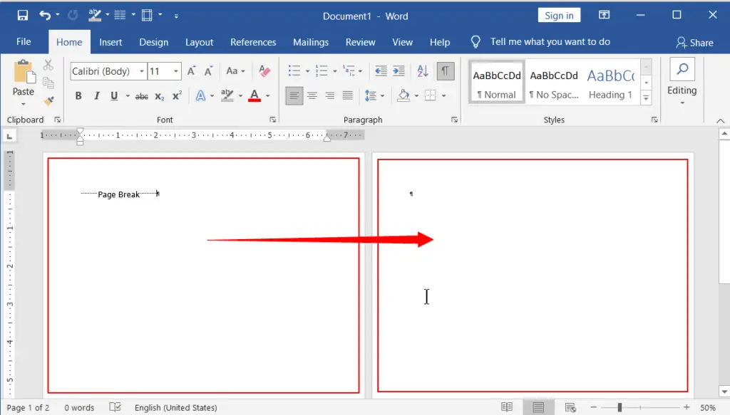 How to Break a Page in MS Word