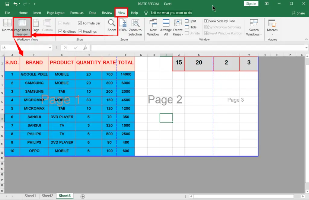 What is Page Break Preview in Excel?