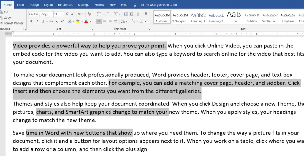 Select All Text With Similar Formatting in MS-Word