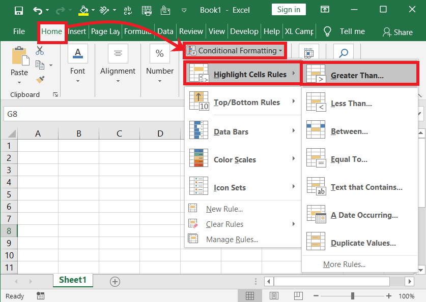 Conditional Formatting in MS-Excel