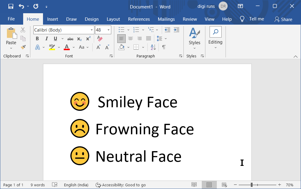 Magics to Insert Smiley, Frawing, Neutral Face emojis