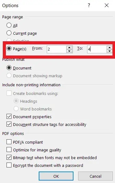 Delete any selected pages you want