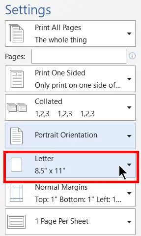 Changing Document Size