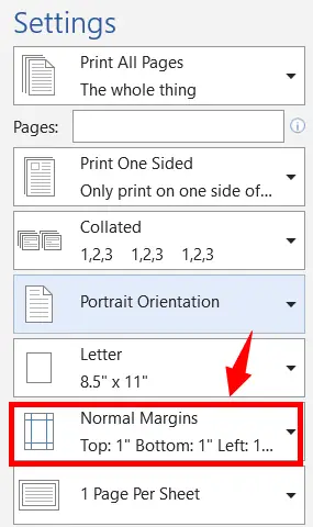 Changing Margins to Print a Word Document
