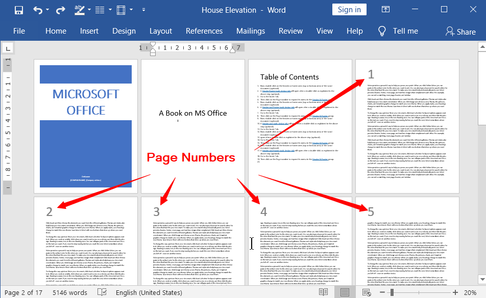 Insert a Page Number from a Specific Page in Microsoft Word