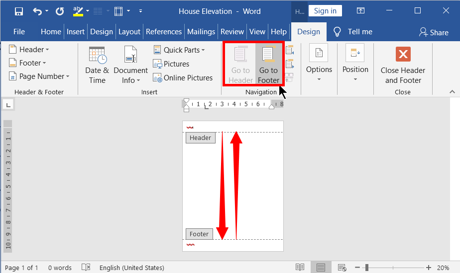 A Complete Header and Footer Tools Design Tab in MS Word 4
