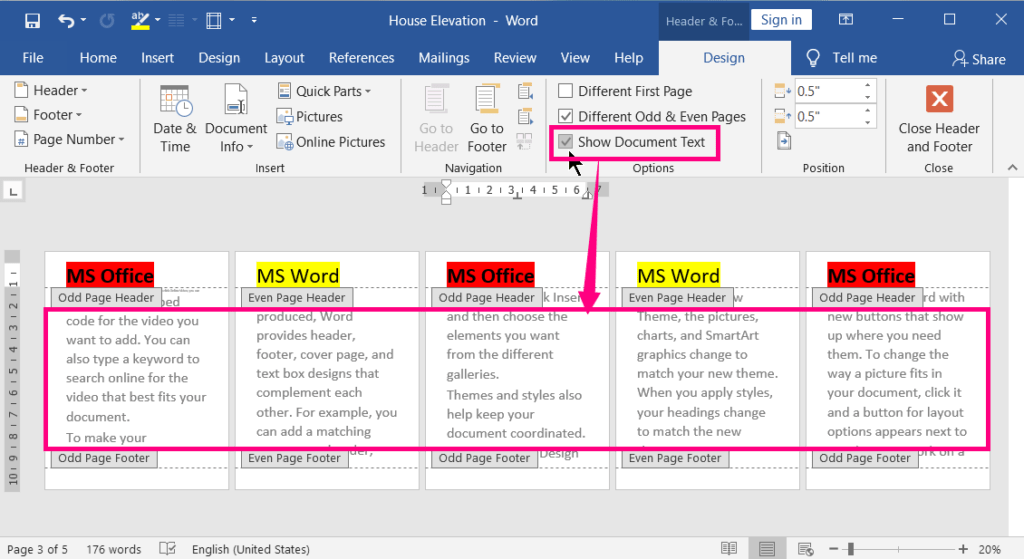 Show or Hide Document Text in Microsoft Word