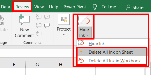 How to Show or Hide Ink in Excel, Word, and Ppt 1