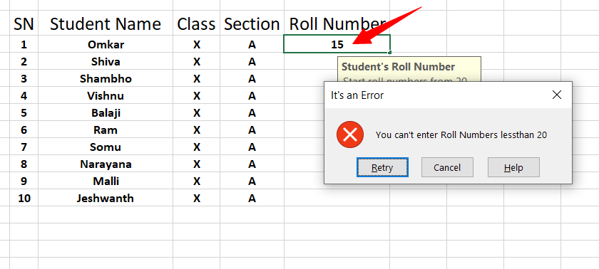 Apply Data Validation to Range of Cells in Excel - 21 Steal 4