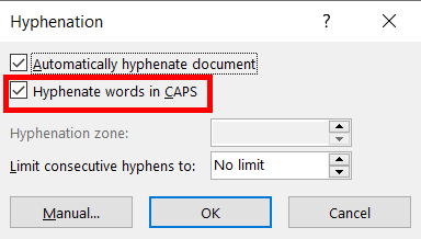 Hyphenate words in CAPITAL
