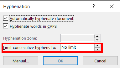 Limit consecutive hyphens to