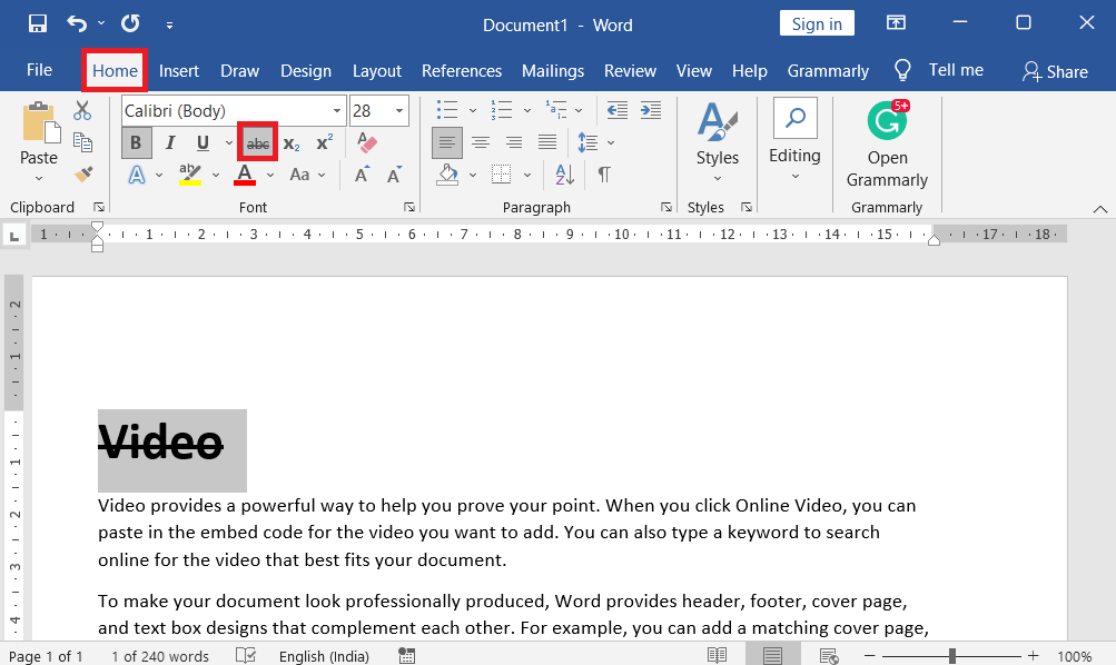 Crossed Out Text - Strikethrough Text