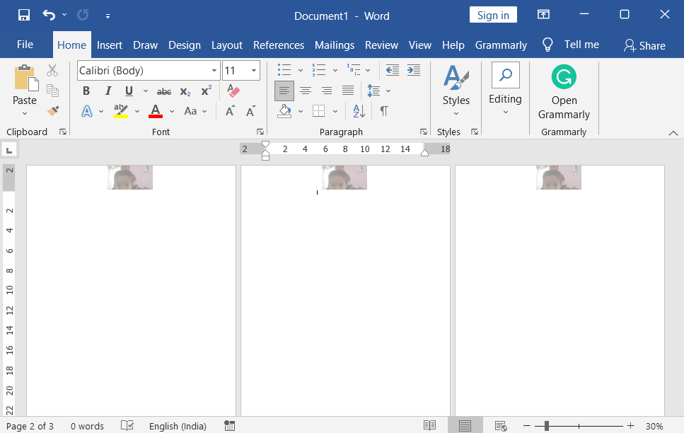 Final Step to Insert Pictures to a Header in Word