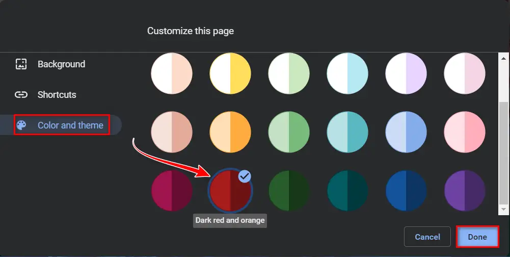 Change color and theme as Google chrome homepage background